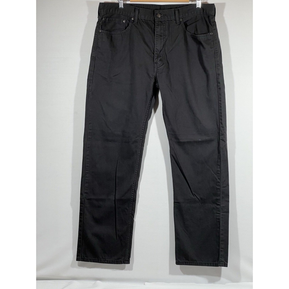 Levis 505 White Tab Jeans Mens 38x32 Black Regular‎ Fit Denim Vintage